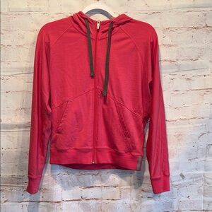 Icebreaker Merino pink full Zip-Up Hoodie women’s small pockets